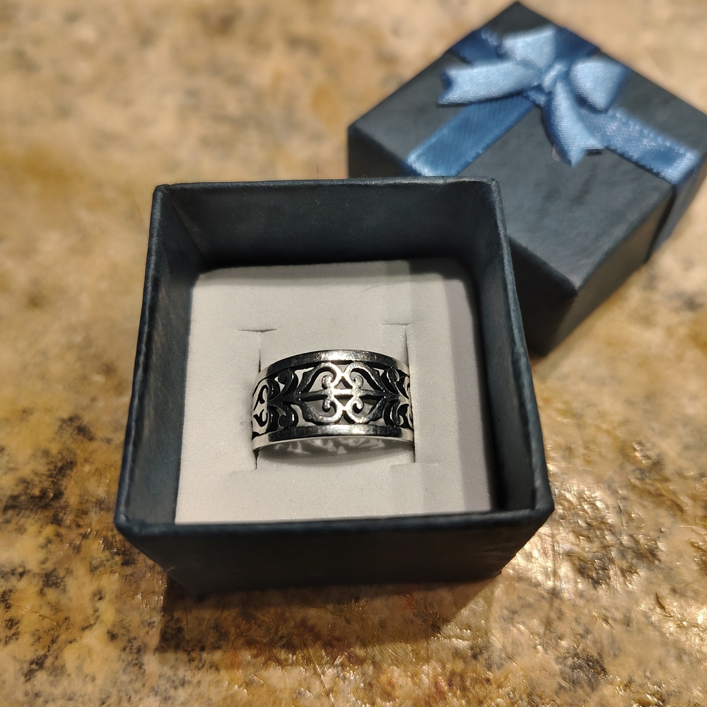 Retired James Avery Sterling Silver Open Adorned Band Ring